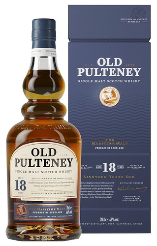 WHISKY ECOSSE HIGHLANDS SINGLE MALT OLD PULTENEY 18 ANS 46% 70CL