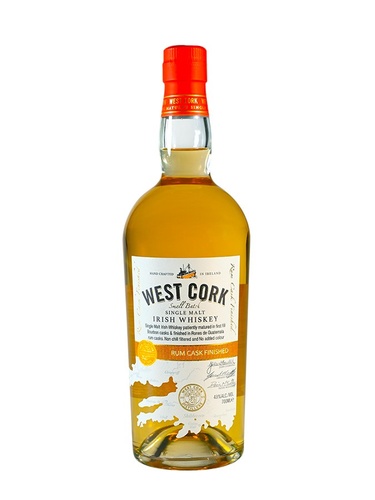 WHISKEY IRLANDE SINGLE MALT WEST CORK RUM CASK FINISHED 43% 70CL