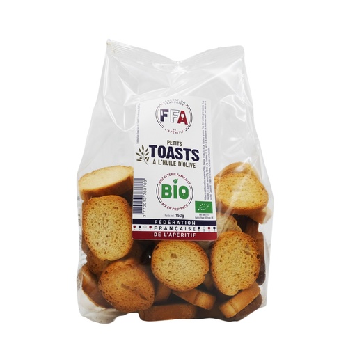 FEDERATION FRANCAISE DE L'APERITIF PETITS TOASTS À L'HUILE D'OLIVE BIO 150G
