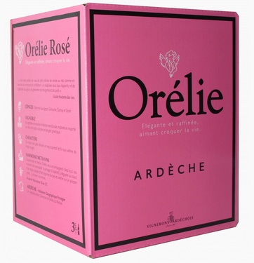 Bib 3 L Igp Ardeche Rose Le Cube Orelie Gamay/syrah/grenache
