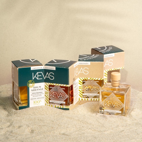 RHUM ARRANGE KEVAS COFFRET DEGUSTATION 40 CL