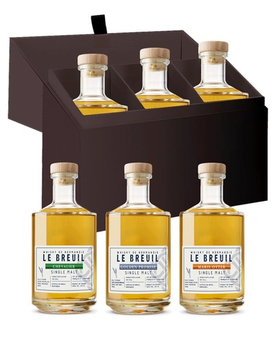 WHISKY LE BREUIL COFFRET 3 ORGES 3X20CL